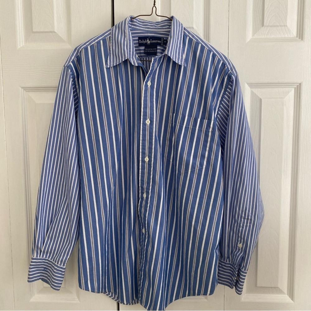 Ralph Lauren Blue Label Striped Button Down Shirt True Vintage 1990s - Picture 13 of 13